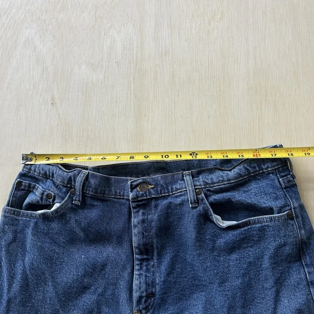 Y2K Wrangler Shorts Mens‎ 38 Blue Denim Relaxed Fit Stretch 9 Inseam Jorts